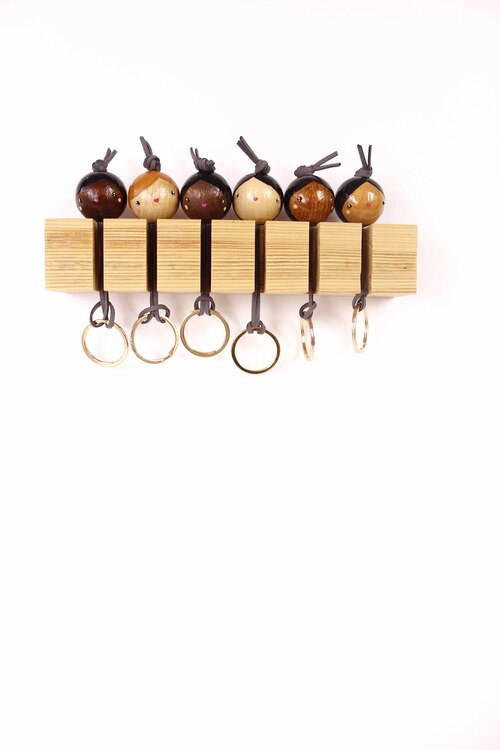 (image pour) Porte Clés Mural 6 Personnes Personnalisé